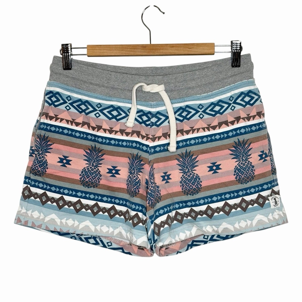 Chubbies Lounge Pineapple Southwestern Cotton Knit Shorts Mens Small 5.5" Aztec